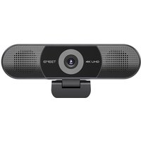 EMEET All-in-One 4K Webcam with Sony Sensor, 4-Mic Array & Dual AI Speakers, Fixed Focus, 98° Adjustable FOV, Plug & Play USB Webcam for Conference