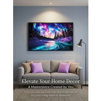 JU7CER Adult 5D Full Drill Aurora Diamond Painting Kit - Beginner-Friendly Large Wall Art | 11.81×19.69 Inches (30×50cm)