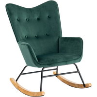 URBAN MEUBLE Velvet Rocking Chair Green