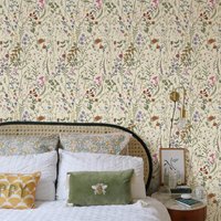 Murgall Zelfklevend Behang met Bloemenprint Geel 44x508cm 1 Rol