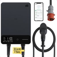 dé Wallbox 11 kW App CEE naar Type 2 7,5 m oplaadkabel 16 A 3-fasen met 3 FRID-kaart EVSE voor elektrische auto
