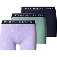 Ralph Lauren Classic Stretch-Cotton Trunk 3-Pack - Navy/Mint/Lavender AOPP