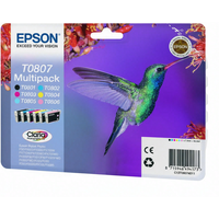 Epson Hummingbird multipack 6 kleuren T0807 Claria fotografische inkt