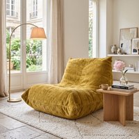 URBAN MEUBLE Chenille Poef Serie Loungesofa Geel 90x100x80cm