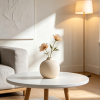 1 stuk 9,5 cm decoratieve keramische vaas | Kleine vaas voor tafeldecoratie in de eetkamer | Moderne decoratie voor droogbloemen, pampas en boeketten
