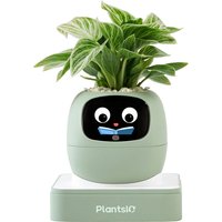 Summer Gift to Beautify Your Home – Ivy AI Smart Plant Pot Robot, Interactive Facial Expressions, Intelligent Plant Care, Home Decor for Busy People, Shows Plant Emotions (Mint Green)