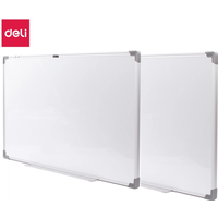 Deli Premium Magnetic Whiteboard 1200x1800mm - Silver Frame, Ideal for Home Office & Study, 2 Pack