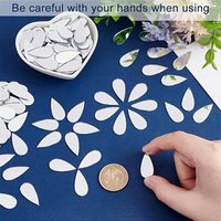 100pcs PVC mirror decal teardrop-shaped minimalist ray decoration