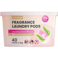 ochama Fragrance Laundry Pods, 40 Pods (10G Per Pod), Tulip Scent, Long‑Lasting Fragrance, Deep Cleaning Fabric Care