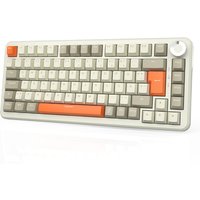 AJAZZ AK820 MAX Duitse QWERTZ lay-out draadloos mechanisch gamingtoetsenbord Flying Fish switch volumeknop Duitse keycap Tri-mode 75% lay-out kantoor mechanisch toetsenbord 8000 mAh lange batterijduur kantoor RGB DIY game kantoor dual-use