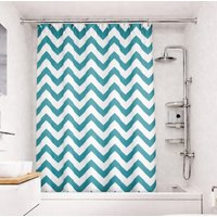 Croydex Shower Curtain Chevron Proseal® Aqua 180x180cm