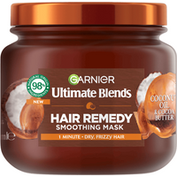 Garnier Ultimate Blends Coconut Oil & Cocoa Butter Smoothing Hair Remedy Mask 340ml