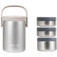 BUFFi5 JOY Stainless steel insulated bucket with three layers and 1.8L capacity, including insulated bag