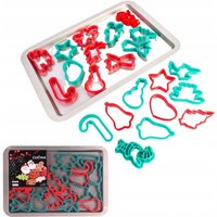 La Cucina Kerstkoekjes-uitsteekvormen met bakplaat - 22-delige set, 42 x 29 cm
