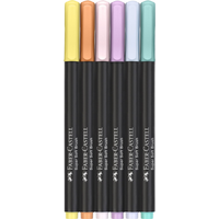 Faber-Castell penseelset - assortiment pastel, 6 stuks