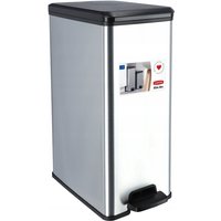 Curver Decobin Slim afvalemmer - 40 liter - Metallic-look - Premium opbergoplossing - Duurzaam kunststof - Moderne huiselijke organisatie
