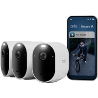 Arlo VMC4370P-100EUS Caméra de Sécurité extérieure Pro 6 2K+ WiFi, Kit de 3 caméras Blanc