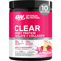 Optimum Nutrition Clear Whey Protein + Collagen Beauty Support Powder Apple & Raspberry Flavour - 240g