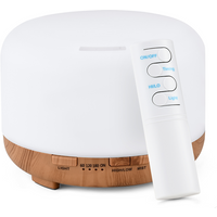 MOOST 2290 Essential Oil Diffuser, 500ml Aromatherapy Diffuser & Humidifier for Home with Timer, Quiet Mist Output, Remote Control, BPA-Free