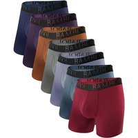 BAMBOO COOL Men's Ultra ComfortSoft Underwear, Moisture Wicking & Breathable No Ride Up Boxer Briefs with Fly Color Group A M (7 Pack)