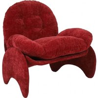 URBAN MEUBLE Arch-serie getufte loungestoel - burgundy rode bouclé, 85*78*84 cm (1 stuk)