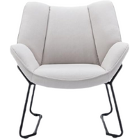 CHAIRUS fauteuil voor de woonkamer, beklede kuipfauteuil, losse bijzet-accentstoel met metalen poten
