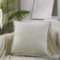 MEROPE, Polyester Classic Multicolor Cushion Cover, 50x50cm, beige, 1pack