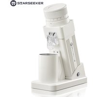 STARSEEKER E55 Pro Electric Coffee Grinder with 55mm Titanium Alloy Conical Burr, 72W AC Motor, White, Professional Espresso Grinder Equipped with Stepless Adjustment and Anti-powder-flying Technology, Suitable for Home and Café