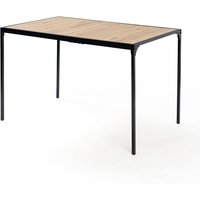 URBAN MEUBLE Scandinavian Oak Dining Table with Black Metal Frame