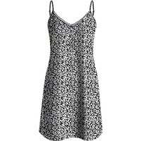 IZURIA round-neck black leopard-print suspender dress M