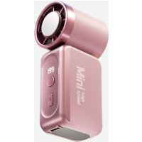 Portable Mini Turbo Fan, 199 Adjustable Speeds, USB Rechargeable Handheld Cooling Fan, Low Noise, Pink