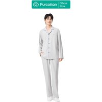 Men's Antibacterial* Knit Loungewear Set,Cloud Gray,Top: UK 42 (X L); Bottom: UK 36 (X L)