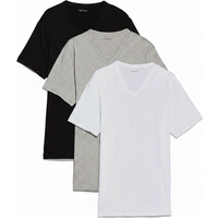 Calvin Klein V-hals T-shirt, MP1, 3-pack, zwart/wit/grijs gemêleerd, heren M