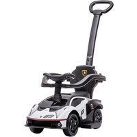 370-223V00WT AIYAPLAY Licensed 2 in 1 Baby Ride on Push Car Toddler Push Along Car with Parent Handle Foot to Floor Slider with Horn Steering Wheel NO POWER for 1 - 3 Years, White