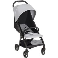 AIYAPLAY Baby Pushchair, Foldable Toddler Stroller with Adjustable Backrest & Footrest, Canopy, Storage Basket, Compact with One Hand Baby Buggy, from Birth to 3 Years (15kg), Light Grey