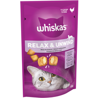 Whiskas Relax & Unwind Adult Cat Treats with Chicken 45g