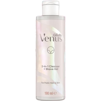 Gillette Venus for Pubic Hair & Skin Women's Razor 2 Blade Refills and 2-in-1 Shave Gel and Cleanser 190ml