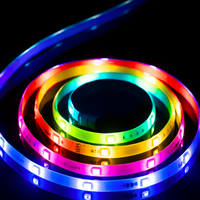Yeelight LED Lightstrip Pro Extended 1 m – Slimme RGBIC-uitbreidbare sfeerlichtstrip, ondersteunt app- en spraakbediening, geschikt voor kamers, tv's, bureaus en gamingomgevingen