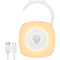 Aigostar LED sensor nachtlamp PIR+lichtsensor met haak/frameloos ontwerp 3000 K warm licht 18 lm