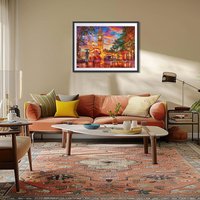 JU7CER 5D DIY Diamond Painting Kit - London Sunset | Adult Beginner Full Round Drill Crystal Art | 12×16 Inches (30×40cm)