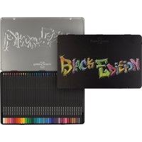 Faber-Castell zwarte editie kleurpotloden set - 36 stuks, assorti in metalen doos