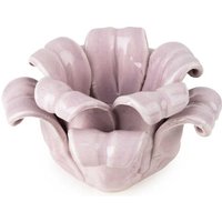 Candlelight Candle Holder Tealight Bell Flower Ceramic Lilac