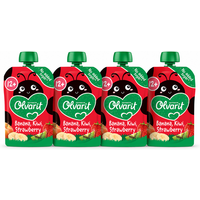 Olvarit Knijpfles Fruit 12+ Aardbei, Banaan, Kiwi 100 g * 4