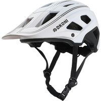 DKONI HS-062 mountainbikehelm voor volwassenen - wit/zwart - M 54–58 cm