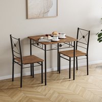 Vida Designs Roslyn 2 Seater Dining Set, Dark Wood