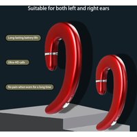 VoxorAI C6 Red Single Ear Hook Headphones, Bluetooth Headphones, Bone Conduction Headphones, Sports Headphones, Popular Online Model