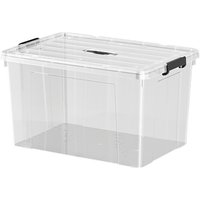 Thick Clear Plastic Storage Box 4 Pack 42x30x25cm