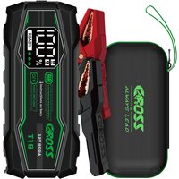 800A 12V Draagbare Jumpstarter, Zwart, 10000mAh Lithiumbatterij, Vonkvrije technologie en bescherming tegen omgekeerde polariteit, Boost-functie, 2,3 inch LED-scherm, QC 18W snelladen, Beschermhoes inbegrepen