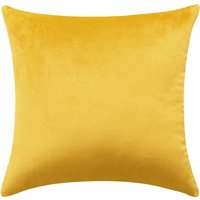 Deconovo Dutch Velvet cushion cover yellow color 45*45cm 1pc