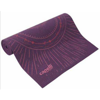 Capelli Sport 6 mm print yogamat 24" x 72", volledig patroon, antislip, voor yoga, pilates, fitness en vloerworkouts thuis en op de sportschool